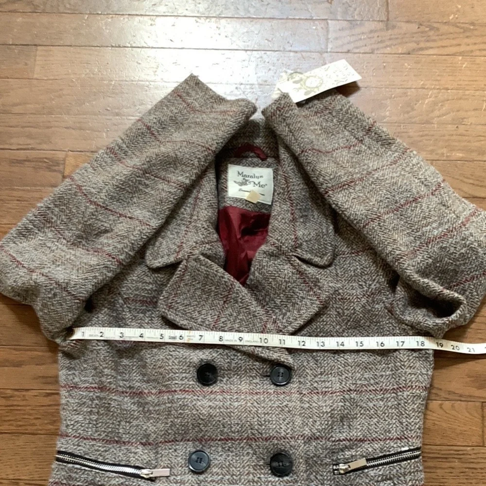 MARALYN & ME Juniors' Notched-Collar Double-Breasted Peacoat - Medium - Picture 10 of 11